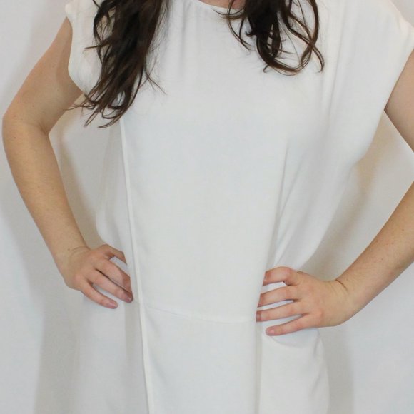 Oak + Fort Shift White Dress - XS - Picture 2 of 4